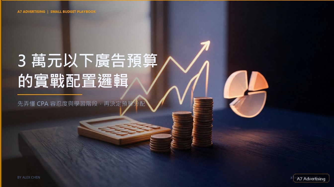 小預算廣告投放怎麼配？月預算 3 萬以下的實戰配置邏輯